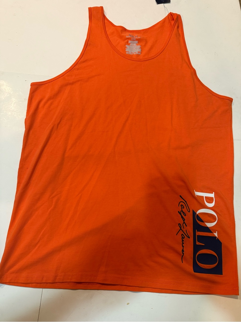 Polo by Ralph Lauren Bright Orange Logo Tank